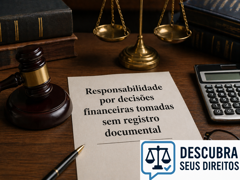Responsabilidade por decisões financeiras tomadas sem registro documental