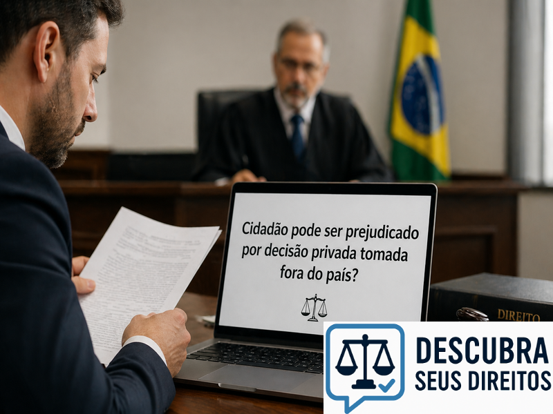 Cidadão pode ser prejudicado por decisão privada tomada fora do país?