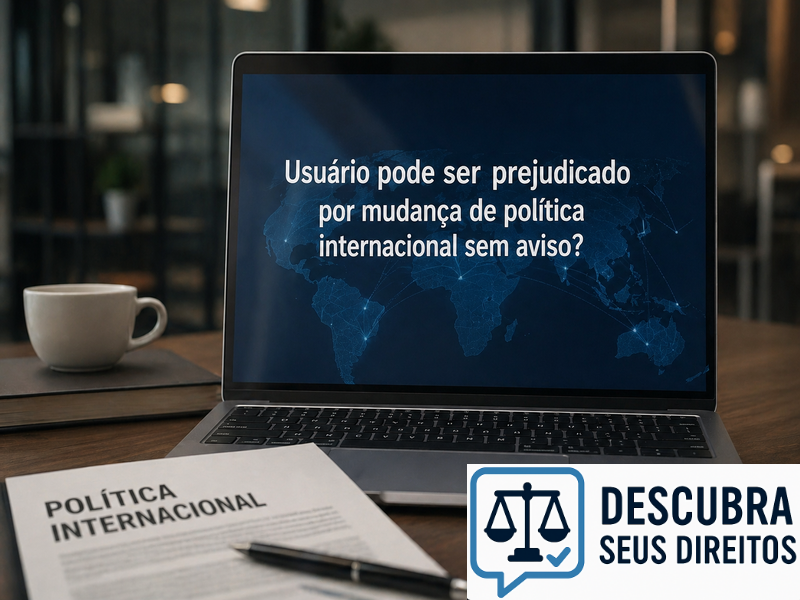 Usuário pode ser prejudicado por mudança de política internacional sem aviso?