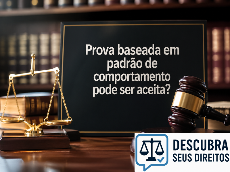 Prova baseada em padrão de comportamento pode ser aceita?