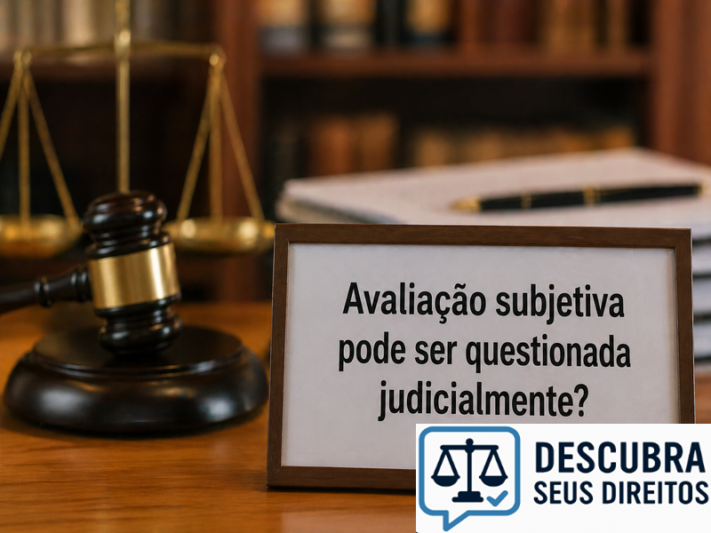 Avaliação subjetiva pode ser questionada judicialmente?