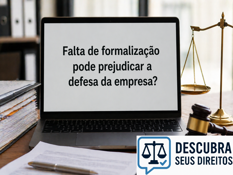 Falta de formalização pode prejudicar a defesa da empresa?