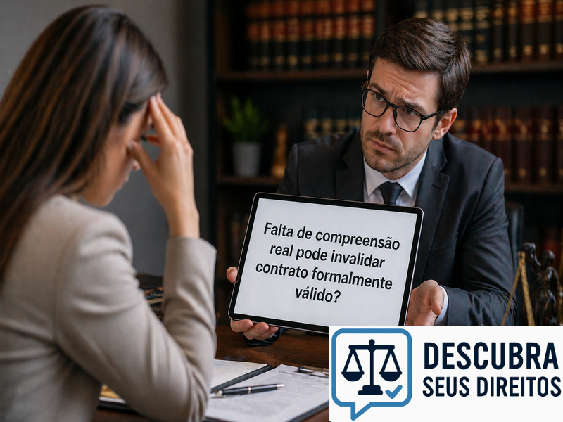 Falta de compreensão real pode invalidar contrato formalmente válido?