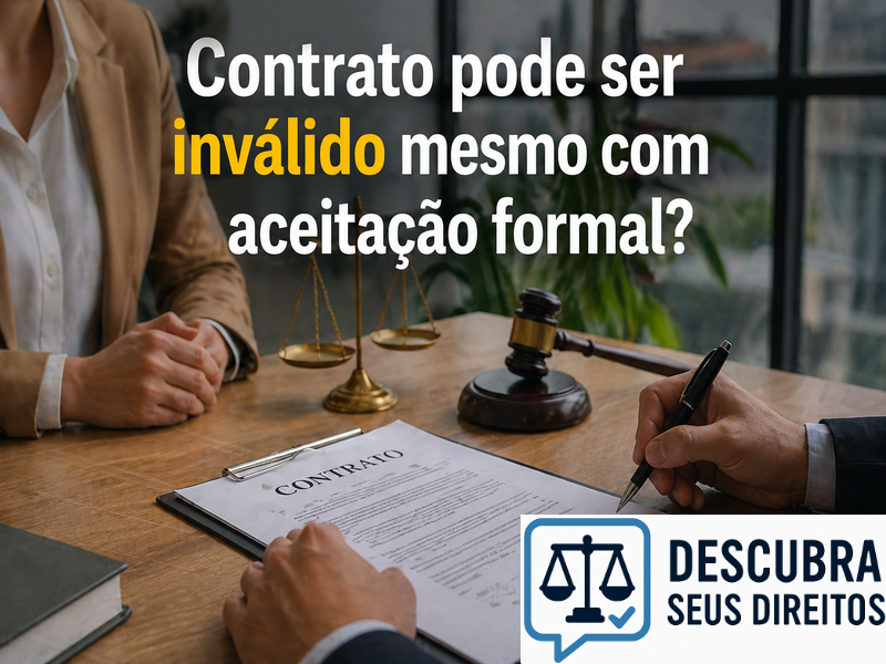 Contrato pode ser inválido mesmo com aceitação formal?