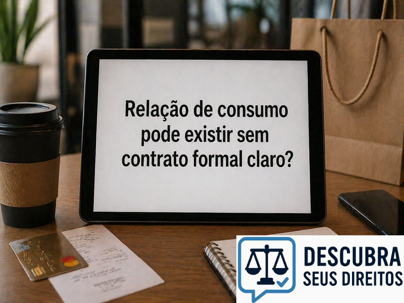 Relação de consumo pode existir sem contrato formal claro?