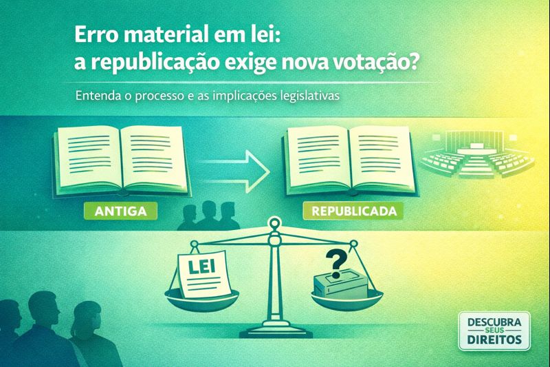 Republicação por erro material em lei exige nova votação?