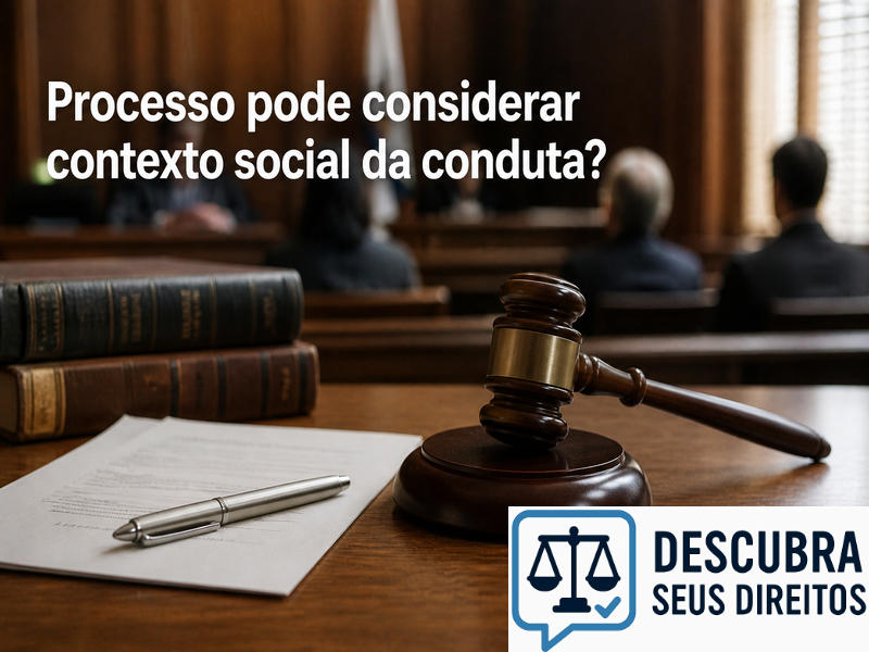 Processo pode considerar contexto social da conduta?