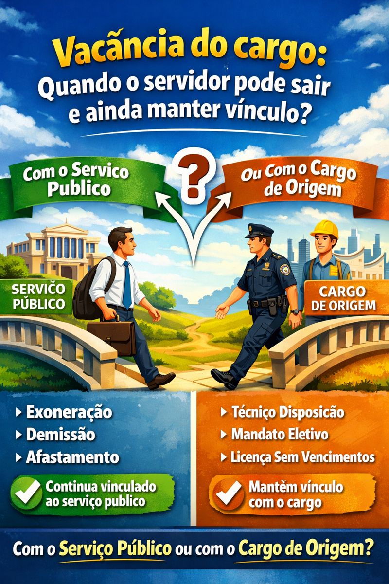 Vacância do cargo: quando o servidor pode sair e ainda manter vínculo?