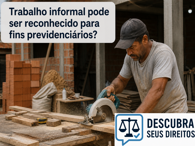 Trabalho informal pode ser reconhecido para fins previdenciários?