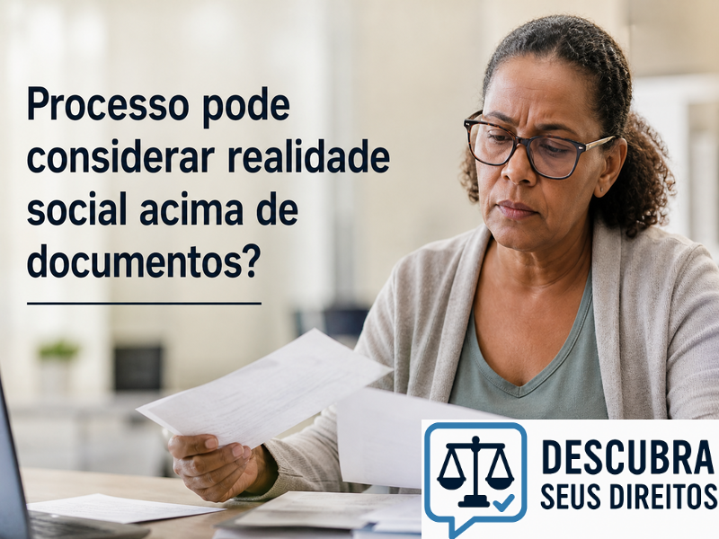 Processo pode considerar realidade social acima de documentos?