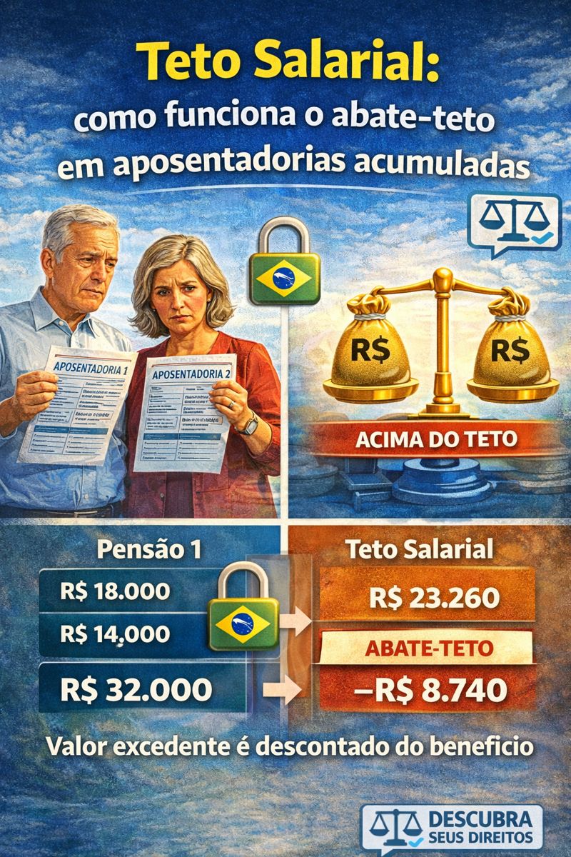 Teto salarial e aposentadorias acumuladas: como o abate-teto funciona de verdade