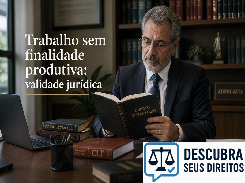 Trabalho sem finalidade produtiva: validade jurídica