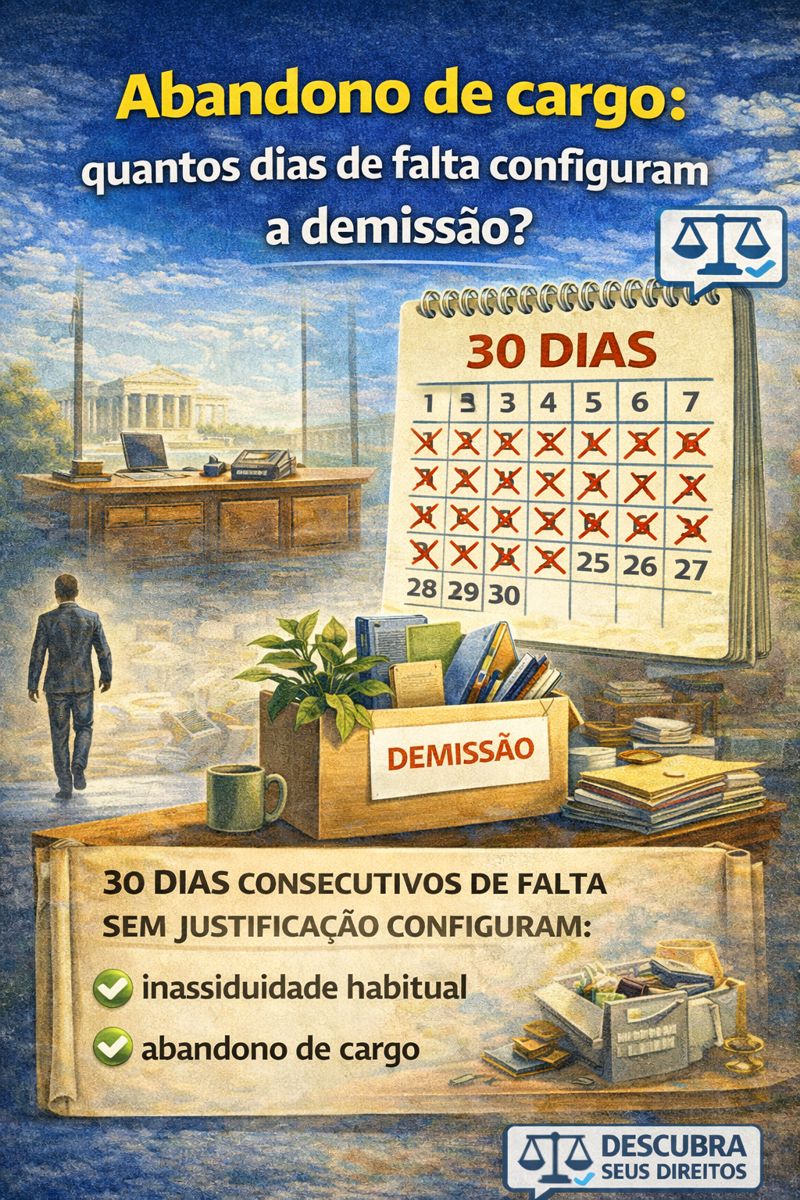 Abandono de cargo: quantos dias de falta podem levar à demissão?