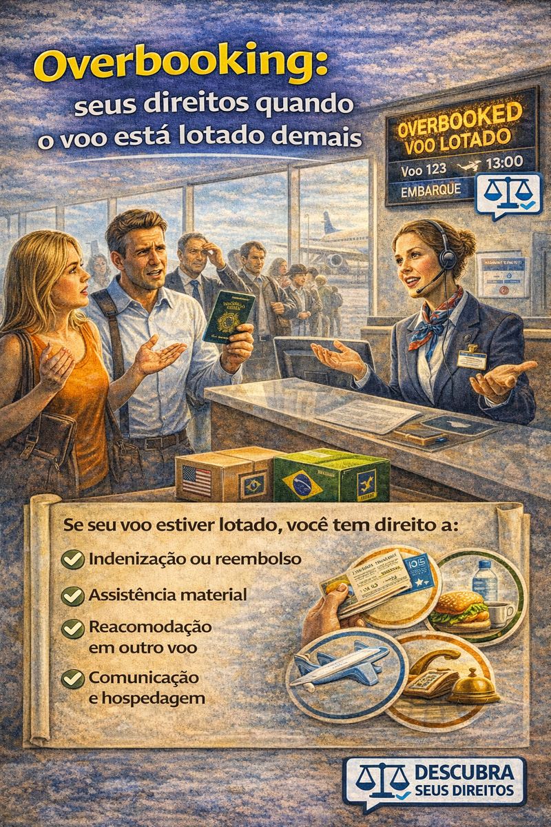 Overbooking: seus direitos quando o voo está lotado demais