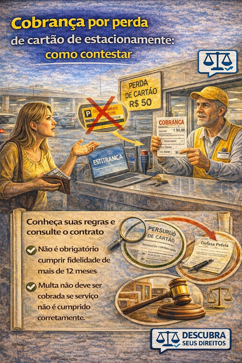 Cobrança por perda de cartão ou ticket de estacionamento: como contestar