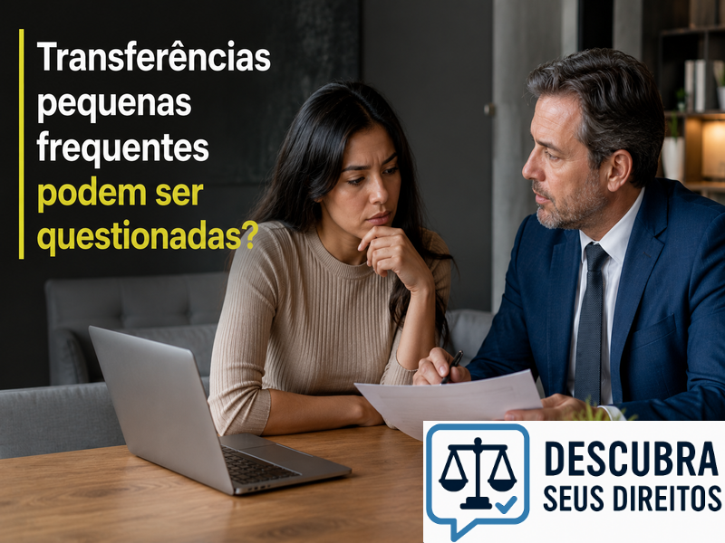 Transferências pequenas frequentes podem ser questionadas?