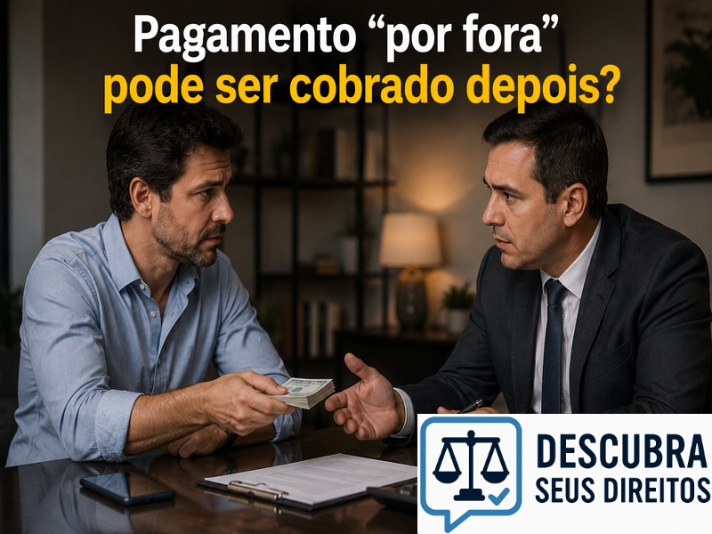 Pagamento “por fora” pode ser cobrado depois?