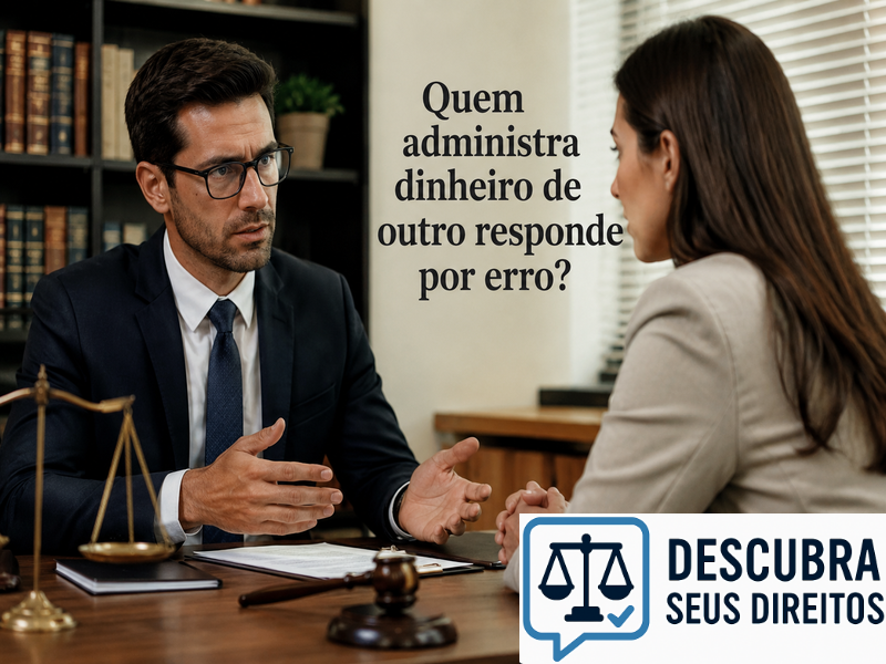 Quem administra dinheiro de outro responde por erro?