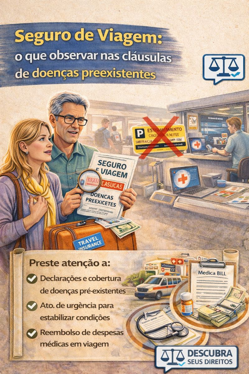 Seguro de viagem e doença preexistente: como ler a cláusula que mais gera negativas