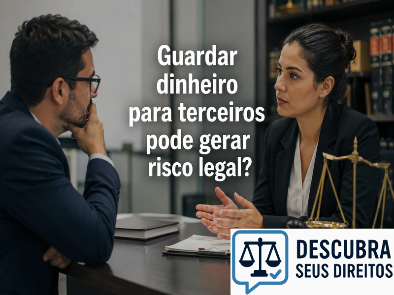 Guardar dinheiro para terceiros pode gerar risco legal?