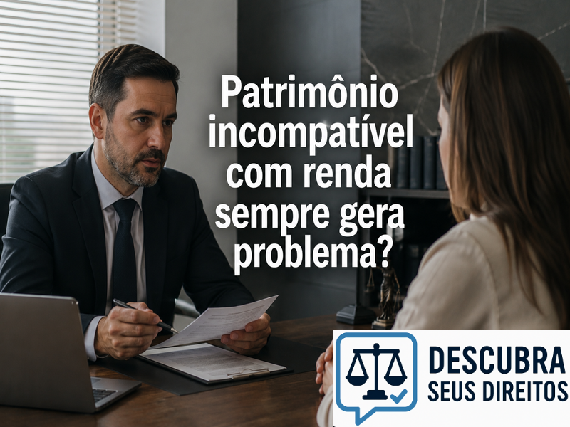Patrimônio incompatível com renda sempre gera problema?