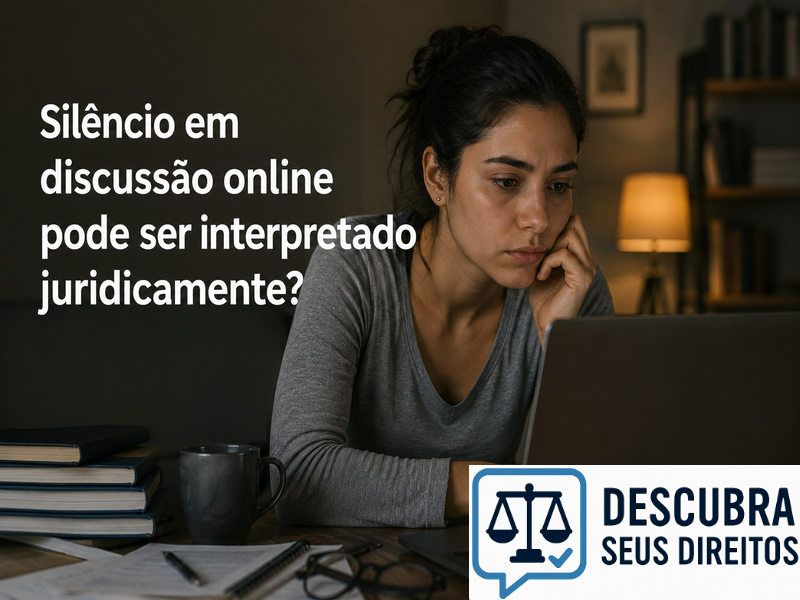 Silêncio em discussão online pode ser interpretado juridicamente?