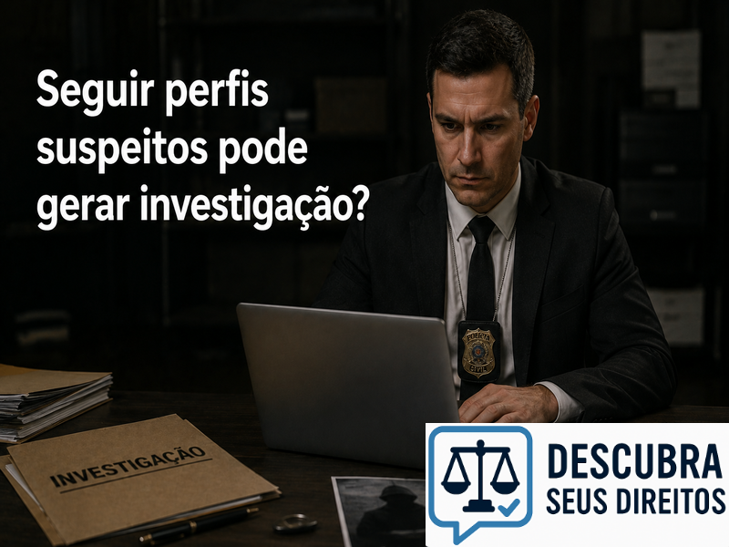 Seguir perfis suspeitos pode gerar investigação?