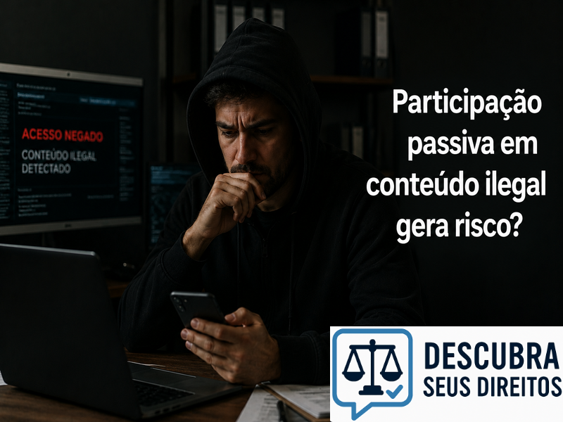 Participação passiva em conteúdo ilegal gera risco?