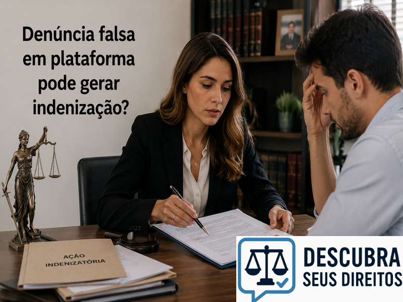 Denúncia falsa em plataforma pode gerar indenização?