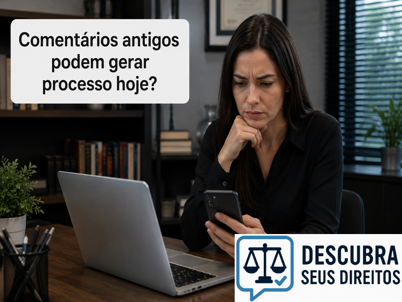 Comentários antigos podem gerar processo hoje?
