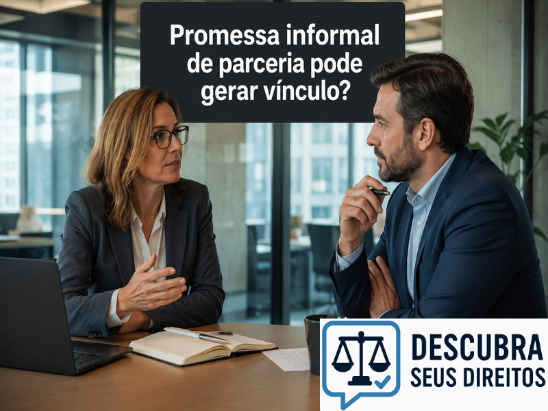 Promessa informal de parceria pode gerar vínculo?