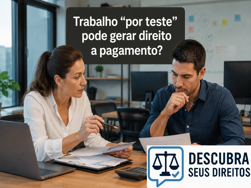 Trabalho “por teste” pode gerar direito a pagamento?