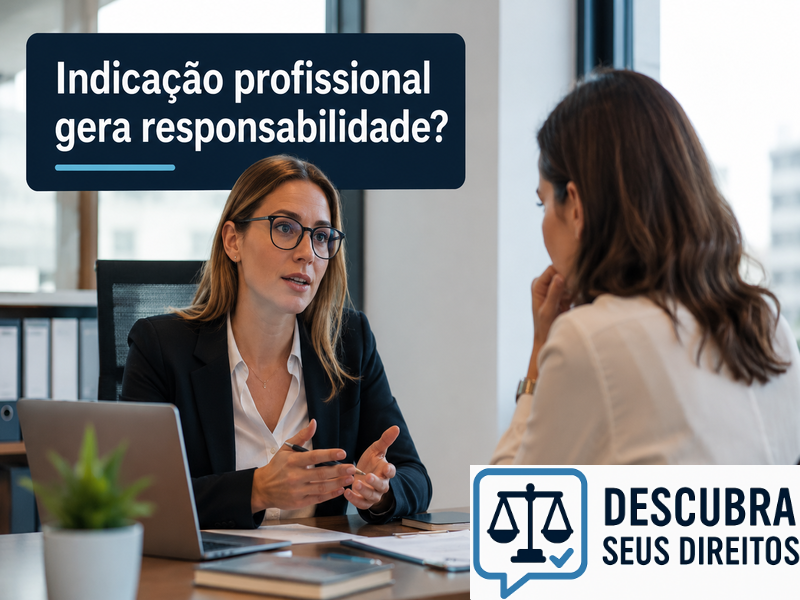 Indicação profissional gera responsabilidade?