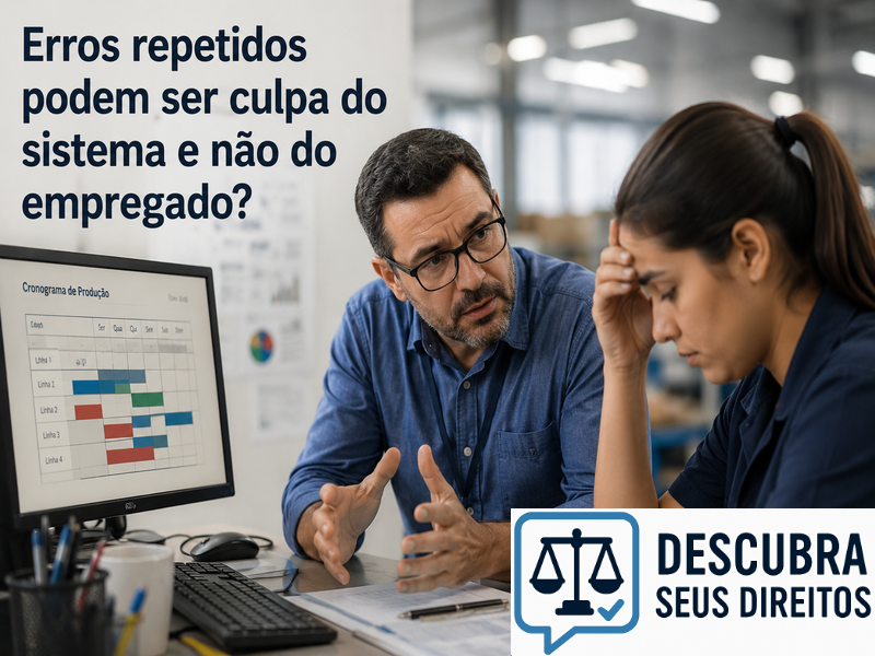 Erros repetidos podem ser culpa do sistema e não do empregado?