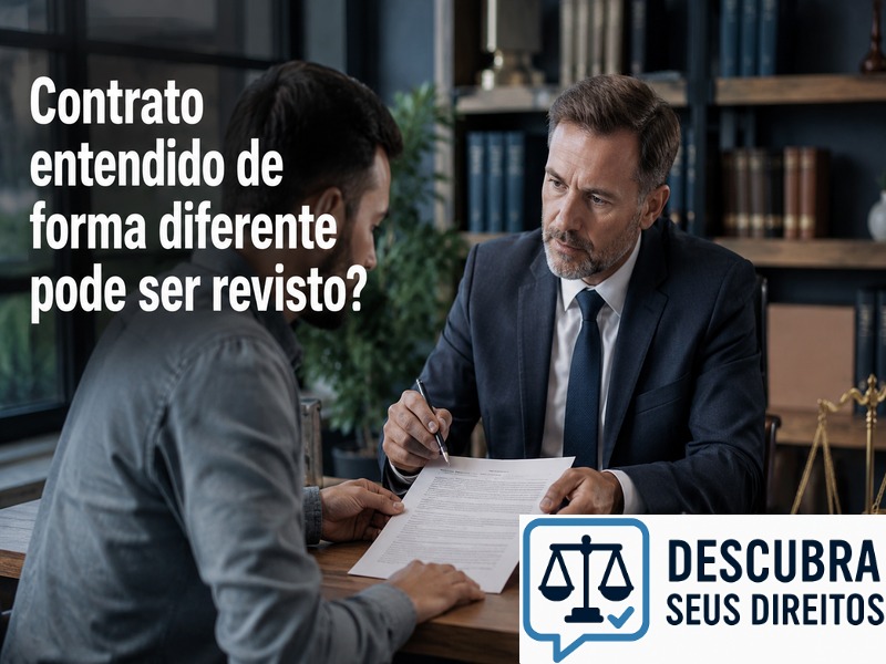 Contrato entendido de forma diferente pode ser revisto?