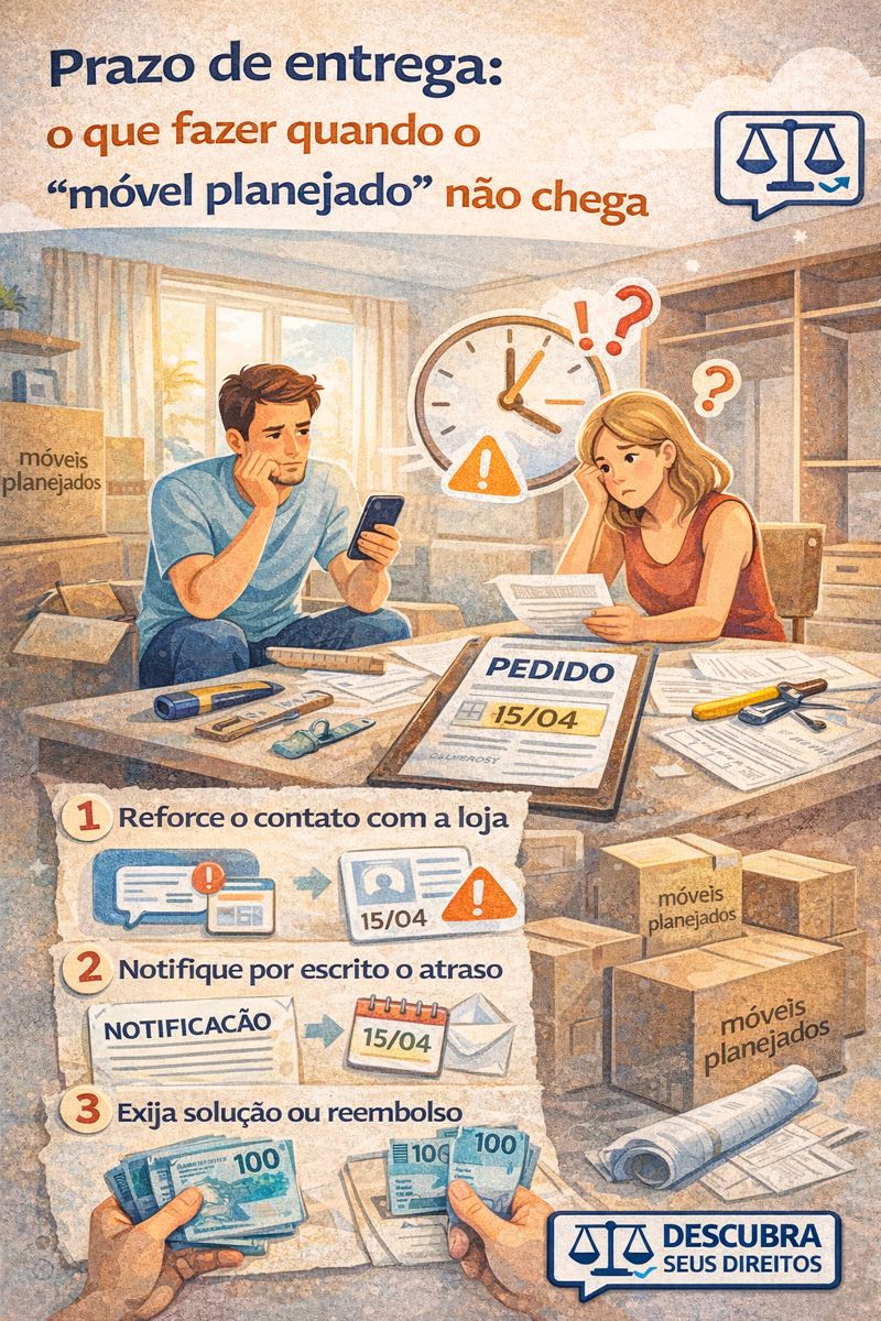 Móvel planejado não chegou no prazo: como agir sem ficar refém da loja