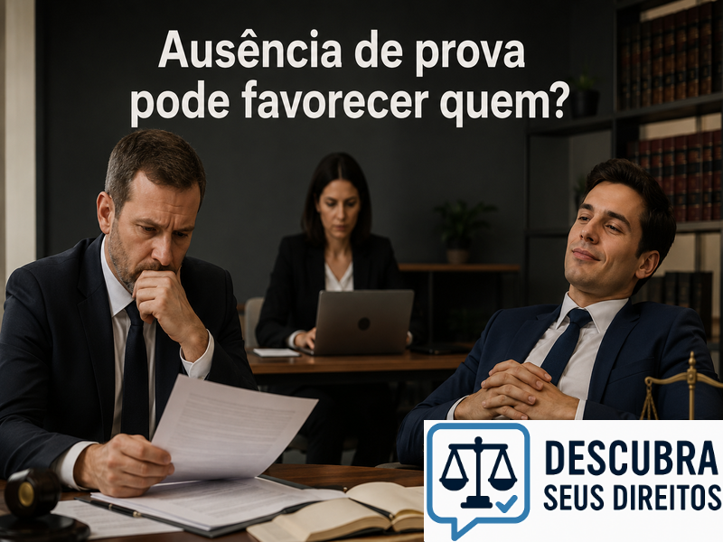 Ausência de prova pode favorecer quem?