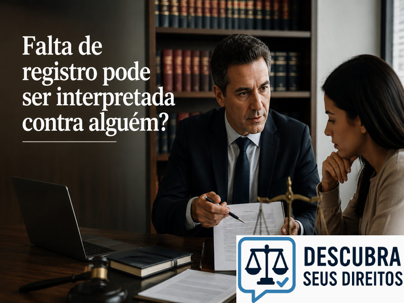 Falta de registro pode ser interpretada contra alguém?