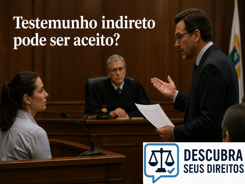 Testemunho indireto pode ser aceito?