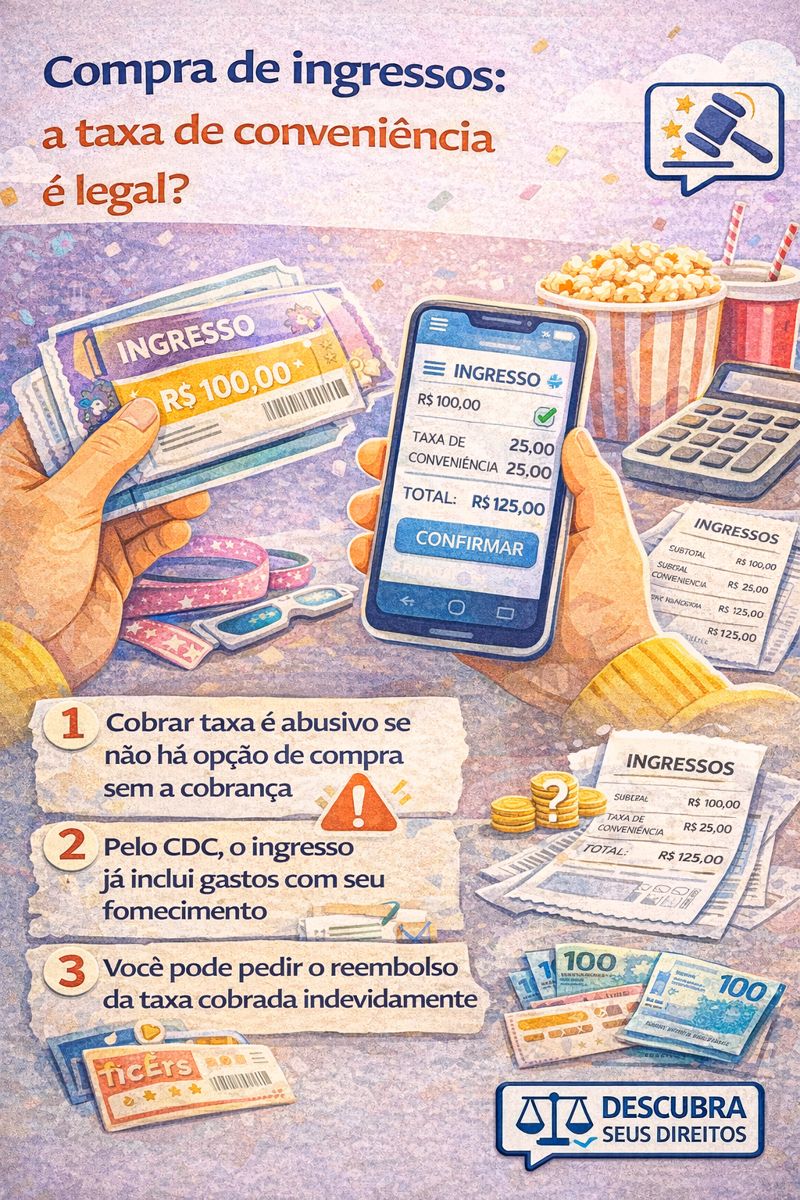Compra de ingressos: a taxa de conveniência é legal?