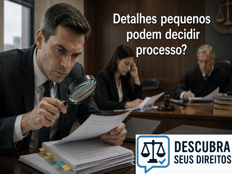 Detalhes pequenos podem decidir processo?