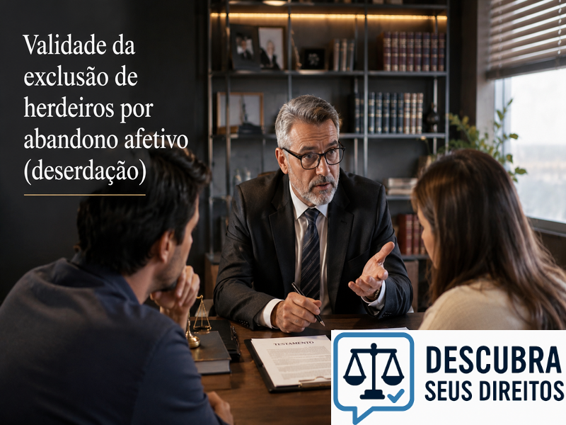 Validade da exclusão de herdeiros por abandono afetivo (deserdação)