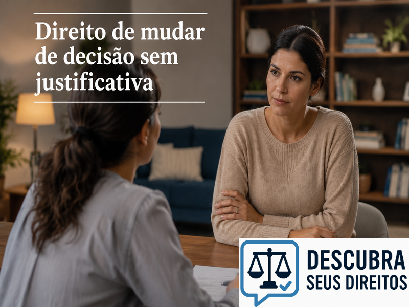 Direito de mudar de decisão sem justificativa