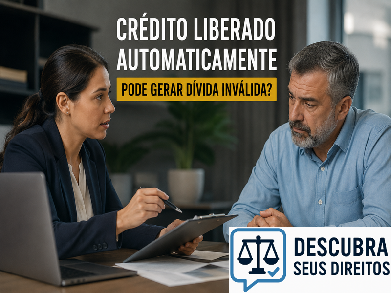 Crédito liberado automaticamente pode gerar dívida inválida?