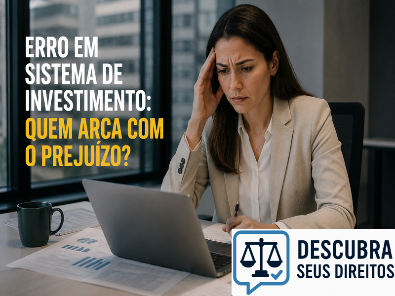 Erro em sistema de investimento: quem arca com o prejuízo?