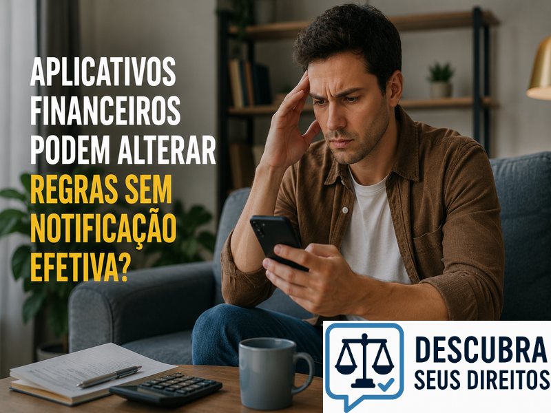 Aplicativos financeiros podem alterar regras sem notificação efetiva?