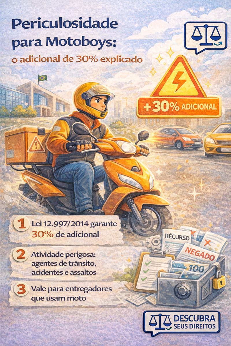 Periculosidade para motoboys: o adicional de 30% explicado