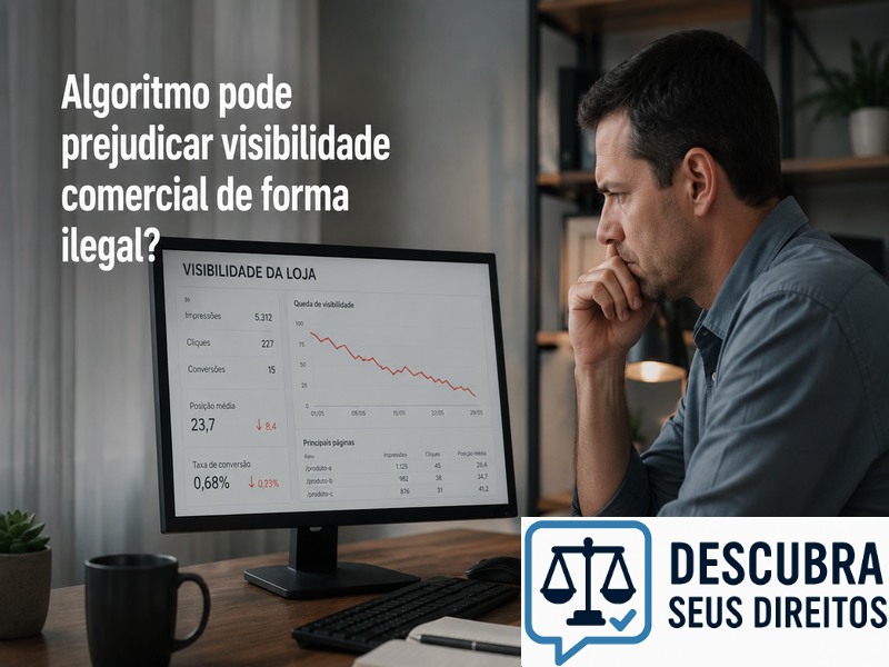 Algoritmo pode prejudicar visibilidade comercial de forma ilegal?
