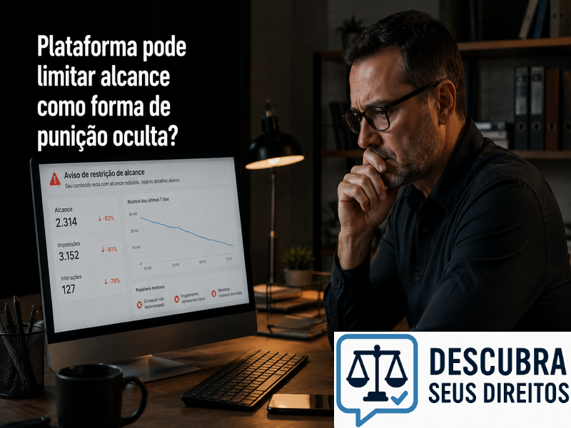 Plataforma pode limitar alcance como forma de punição oculta?