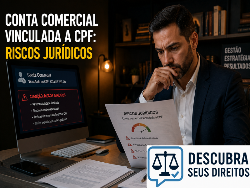 Conta comercial vinculada a CPF: riscos jurídicos